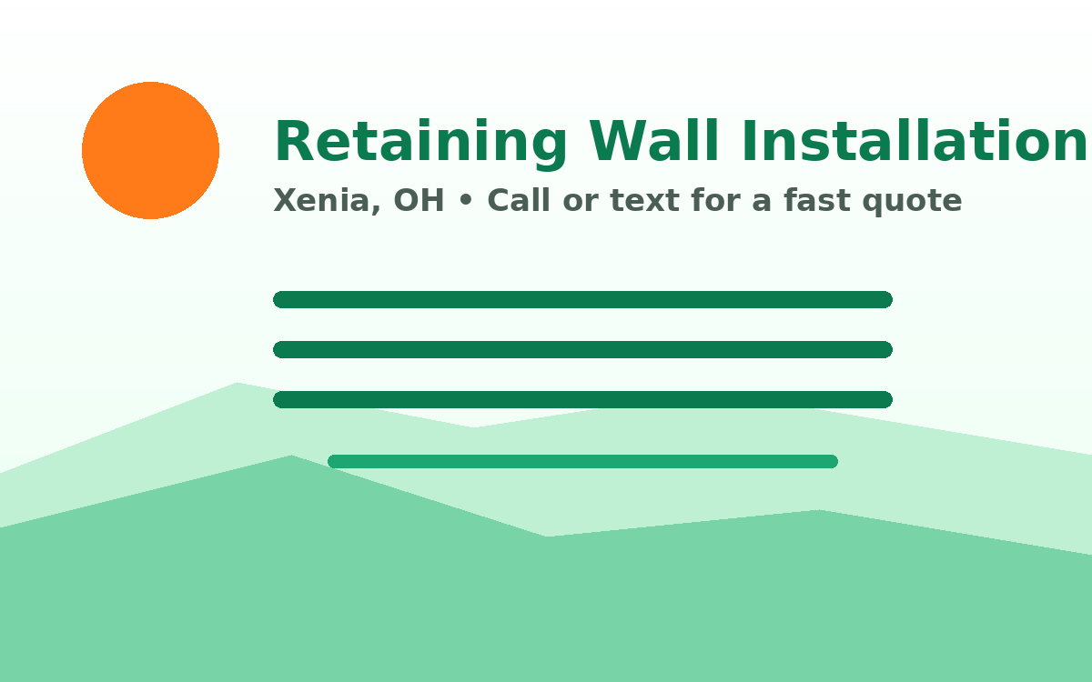 Retaining Wall Installation illustration